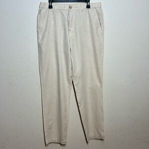 UNIQLO Womens Cotton Linen Blend Crème High Rise Pants Size Large